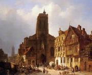 European city landscape, street landsacpe, construction, frontstore, building and architecture. 168 unknow artist